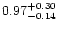 $0.97_{-0.14}^{+0.30}\nu$