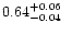 $0.64_{-0.04}^{+0.06}\nu$