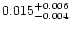 $0.015_{-0.004}^{+0.006}\nu$