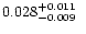 $0.028_{-0.009}^{+0.011}\nu$