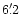 $6'\,\hspace{-1.7mm}.\hspace{.0mm}2$