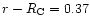 $r-R_{\rm C}=0.37$