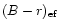 $(B-r)_{\rm ef}$