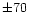 $\pm 70$