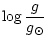 $\displaystyle \log \frac{g}{g_{\odot}}$