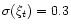 $\sigma(\xi_{t})=0.3$