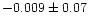 $-0.009 \pm 0.07$