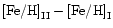 $\mbox{\rm [Fe/H]}_{\mathrm{II}}-\mbox{\rm [Fe/H]}_\mathrm{I}$