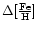 $\Delta \mbox{${\rm [\frac{Fe}{H}]}$ }$