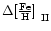 $\Delta \mbox{${\rm [\frac{Fe}{H}]}$ }_{{\rm II}}$