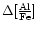 $\Delta \mbox{${\rm [\frac{Al}{Fe}]}$ }$