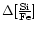 $\Delta \mbox{${\rm [\frac{Si}{Fe}]}$ }$