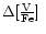 $\Delta \mbox{${\rm [\frac{V}{Fe}]}$ }$