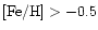 $\mbox{\rm [Fe/H]}> -0.5$