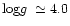 $\mbox{{\rm log}$g$ }\simeq 4.0$
