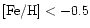 $\mbox{\rm [Fe/H]}< -0.5$