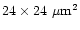 $24\times 24~\mu {\rm m}^{2}$