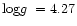 $\mbox{{\rm log}$g$ }=4.27$