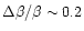 $\Delta \beta/ \beta \sim 0.2$