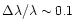 $\Delta \lambda / \lambda \sim 0.1$