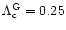 $\Lambda^{\rm G}_{\rm c}=0.25$