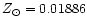 $Z_\odot=0.01886$