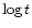 $\log t$