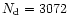 $N_{\rm d}=3072$