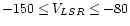 $-150 \leq V_{LSR} \leq -80$