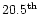 $\rm 20.5^{th}$