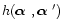 $h(\text{\boldmath$\alpha$ },\text{\boldmath$\alpha$ }')$