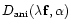 $D_{\rm ani}(\lambda
{\bf f},\alpha)$
