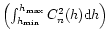 $\left(\int_{h_{\rm min}}^{h_{\rm max}}
C^2_n(h){\rm d}h\right)$