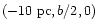 $(-10~{\rm pc}, b/2, 0)$