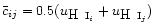 $\bar c_{ij}=0.5(u_{{\textup{H\, {\mdseries\textsc{i}}}}_i}+u_{{\textup{H\, {\mdseries\textsc{i}}}}_j})$