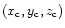 $(x_{\rm c},y_{\rm c},z_{\rm c})$