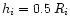 $h_i=0.5\,R_i$