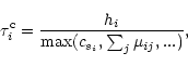 \begin{displaymath}\tau^{\rm c}_{i}=\frac{h_i}{\max(c_{s_i},\sum_j\mu_{ij},...)},
\end{displaymath}