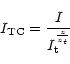 \begin{displaymath}I_{\rm TC} = \frac{I}{I_{\rm t}^\frac{z}{z_{t}}}
\end{displaymath}