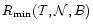 $R_{\min}(\mathcal T,\mathcal
N,B)$