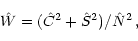 \begin{displaymath}\hat W=(\hat C^2+\hat S^2)/\hat N^2\,,
\end{displaymath}