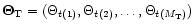 $\vec\Theta_{\rm T}=
(\Theta_{t(1)}, \Theta_{t(2)},\ldots, \Theta_{t(M_{\rm T})})$