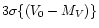 $3\sigma \{ (V_0 -M_V)\}$