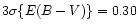 $3\sigma \{ E(B-V)\} =0.30$
