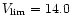 $V_{{\rm lim}} =14.0$