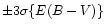 $\pm 3\sigma \{ E(B-V)\} $