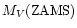 $M_V\mbox{(ZAMS)}$