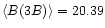 $\langle B(3B)\rangle = 20.39$