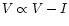 $V\propto V-I$