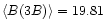 $\langle B(3B)\rangle = 19.81$